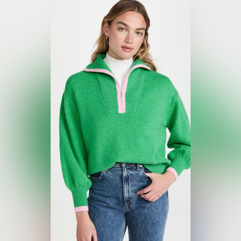 Lorna Green Zip Collar Sweater